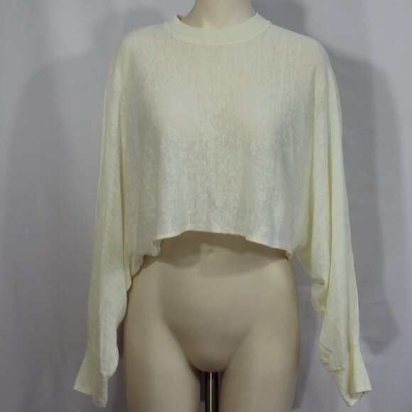 Aritzia Wilfred Free long sleeve round neck ivory color sweater size Small - Picture 1 of 6